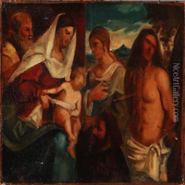 Motif From The Life Of Jesus Christ Oil Painting - Karl Madsen