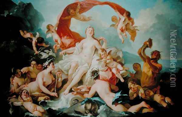 The Triumph of Amphitrite Oil Painting - Pierre-Jacques Cazes