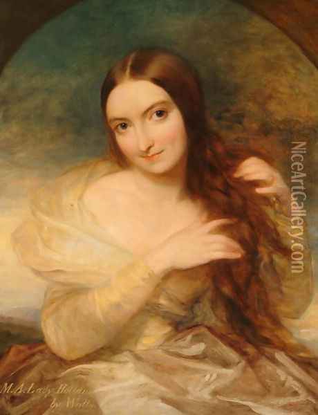 Lady Mary Augusta Holland, c.1844 Oil Painting - George Frederick Watts