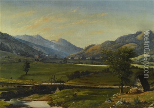 Vermont Scene Oil Painting - James Hope