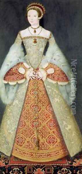 Portrait of Catherine Parr 1512-48 1545 Oil Painting - John Master