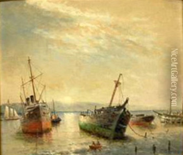 Relics Of The Past (china Basin, San Francisco) Oil Painting - William Alexander Coulter
