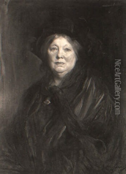 Portrait Of Mrs. Alfred Harmsworth Oil Painting - Philip Alexius De Laszlo
