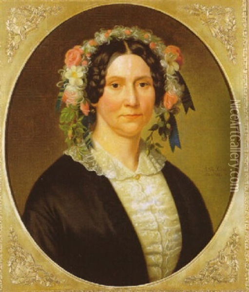 Portret Van Een Dame Oil Painting - Basile De Loose
