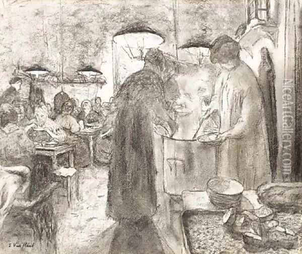 La soupe à l'ouvroir Oil Painting - Jean-Edouard Vuillard
