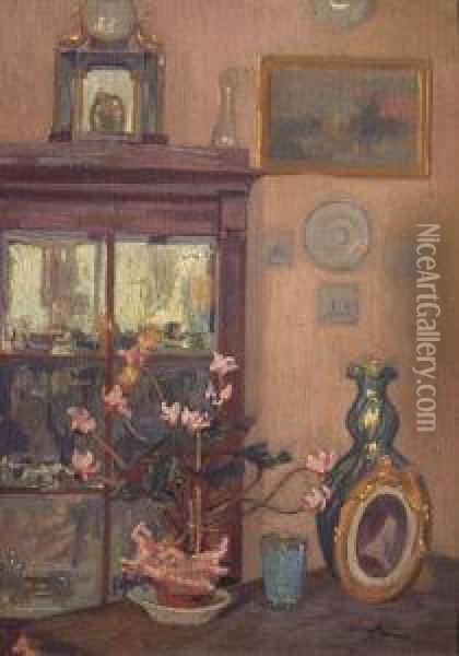 Salon W Willi Ave W Konstancinie, Okolo 1920-1925 Oil Painting - Aleksander Mann