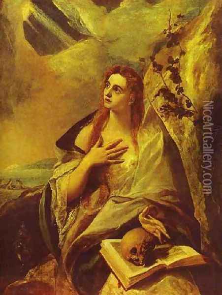 St Mary Magdalene Oil Painting - El Greco (Domenikos Theotokopoulos)