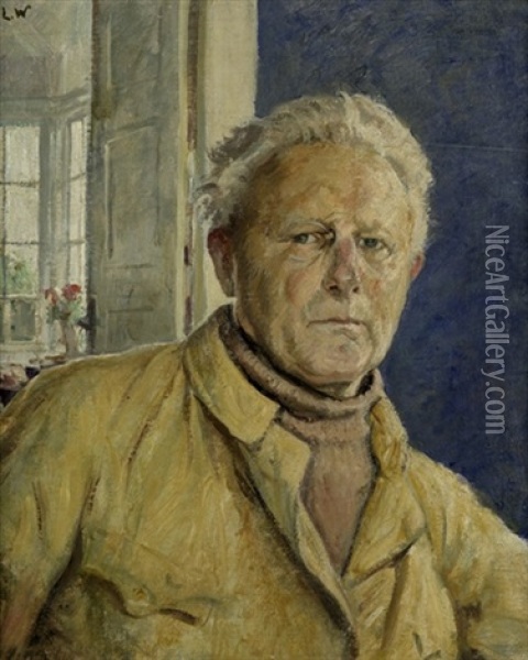 Selbstbildnis Oil Painting - Heinrich Linde-Walther