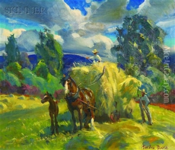 Haying Scene Oil Painting - Macivor Reddie