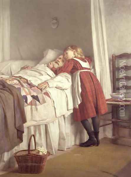 Grandfathers Little Nurse Oil Painting - James Hayllar