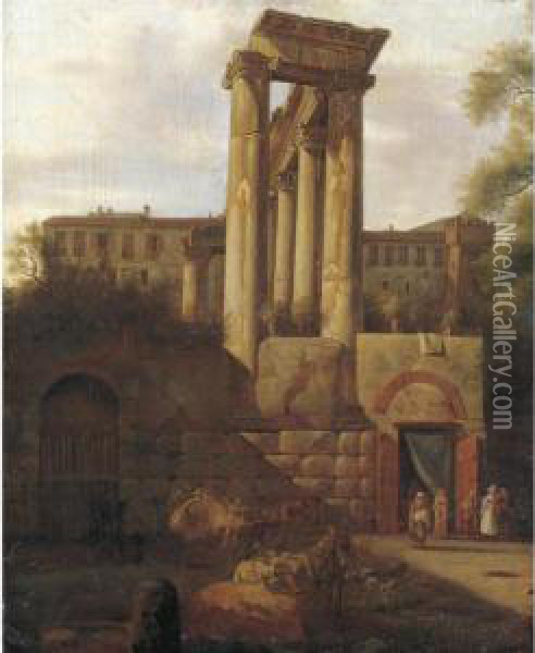 Roman Landscape Oil Painting - Lancelot Theodore Turpin De Crisse