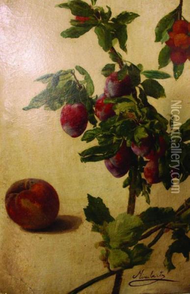 Frutas Oil Painting - Josep Mirabent Gatell