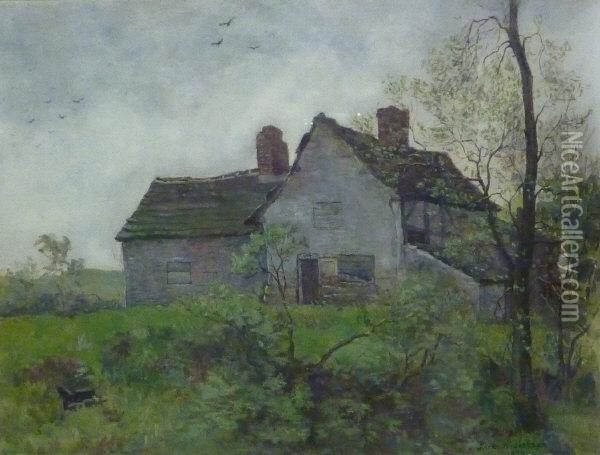 Country Cottage Oil Painting - Frederick William Jackson