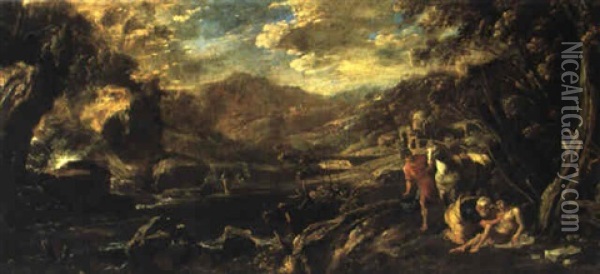 Il Buon Samaritano Oil Painting - Domenico Gargiulo