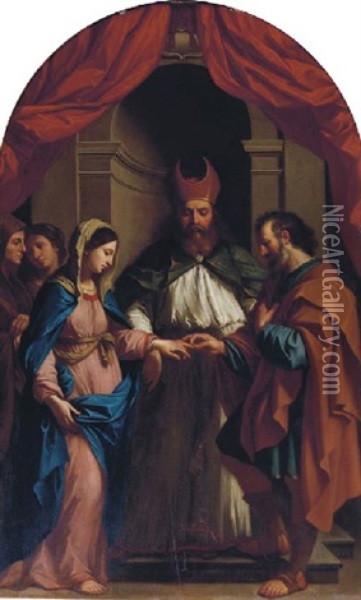 The Marriage Of The Virgin Oil Painting -  Guercino