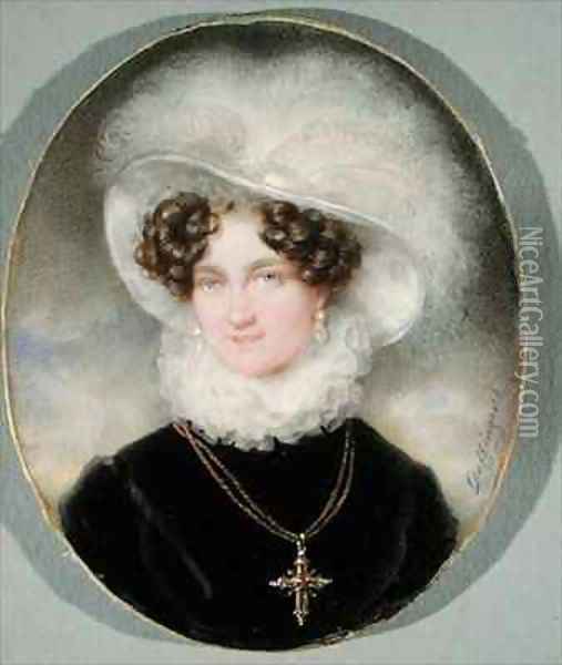 Carolina Augusta of Bavaria 1792-1873 Oil Painting - Moritz Michael Daffinger