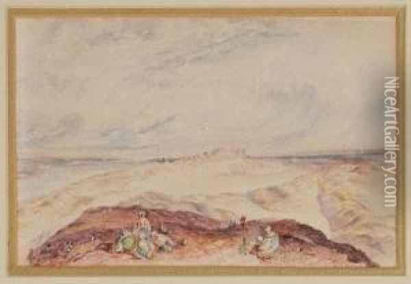 View Of The Original Site Of Babylon Oil Painting - William Eddowes Turner