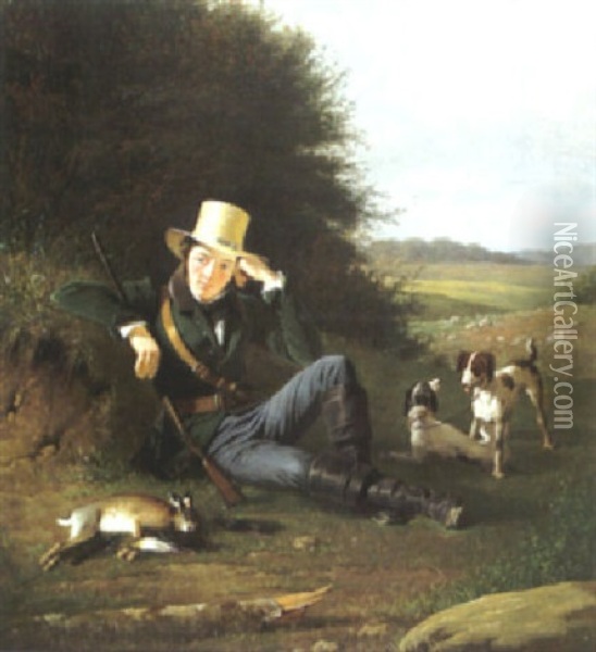 The Huntsman Oil Painting - David Monies