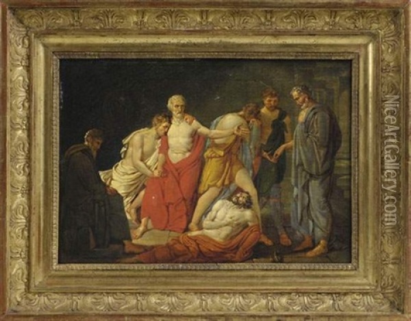La Mort De Phocion Oil Painting - Joseph Dionysius Odevaere
