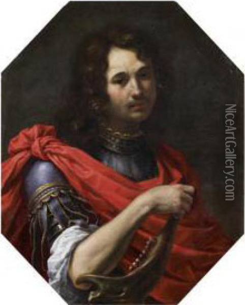 Portrait D'homme En Samson Oil Painting - Giovanni Montini