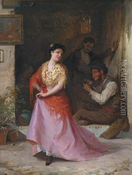 A Little Dance Oil Painting - Eugene de Blaas