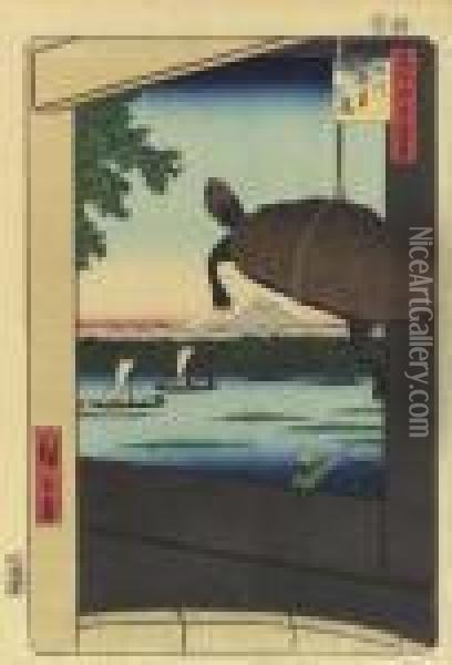 Fukagawa, Mannenbashi (mannen Bridge, Fukagawa) Oil Painting - Utagawa or Ando Hiroshige