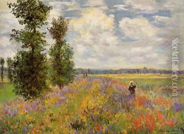 Poppy Field Argenteuil Oil Painting - Claude Oscar Monet