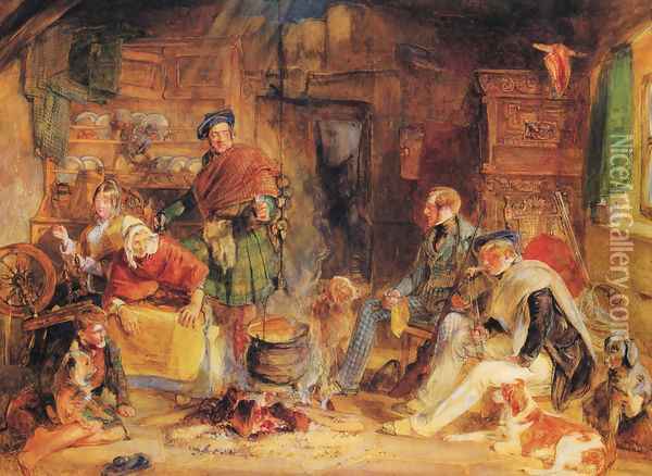 Highland Hospitality Oil Painting - John Frederick Lewis
