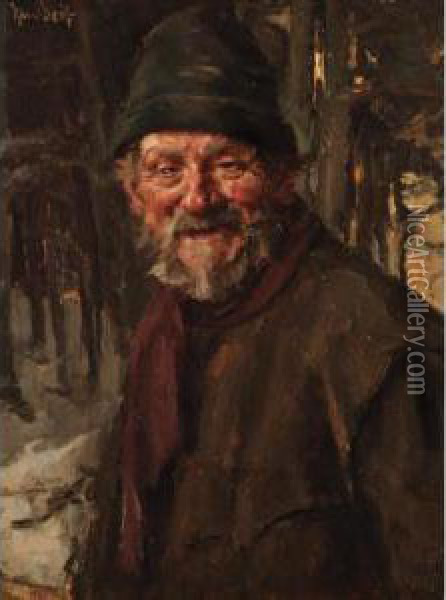 Portrait Of An Old Man Oil Painting - Hans Best
