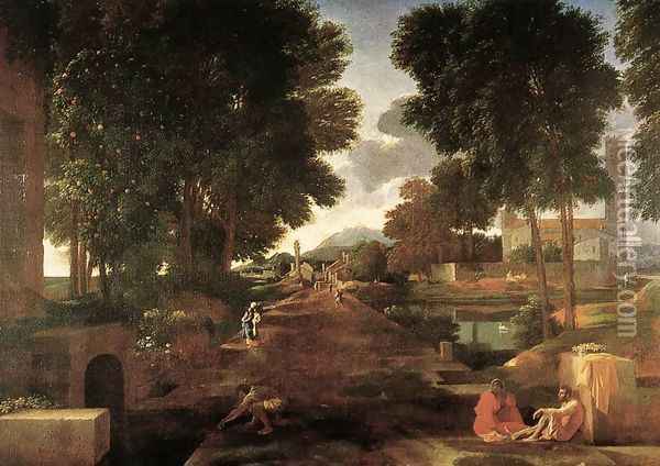 A Roman Road 1648 Oil Painting - Nicolas Poussin