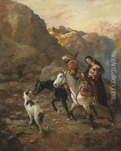 Crossing The Mountains Oil Painting - Perez