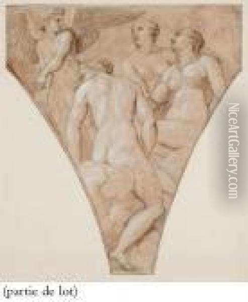 Les Trois Graces Avec L'amour Oil Painting - Raphael (Raffaello Sanzio of Urbino)