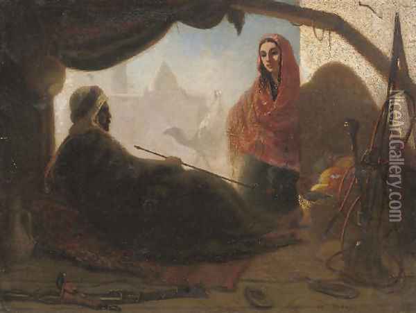 The Warrior's Rest Oil Painting - Charles Theodore Frere