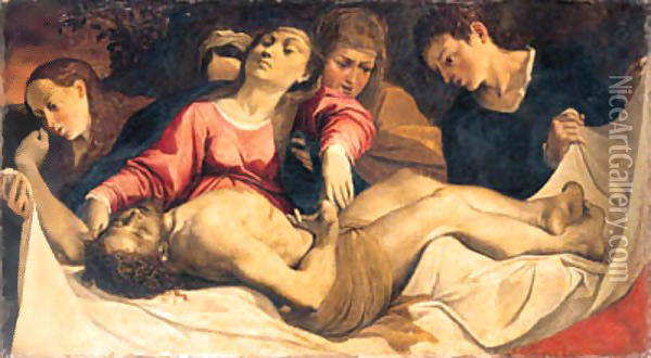 The Pieta Oil Painting - Lodovico Carracci