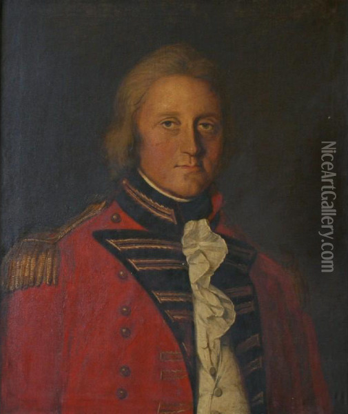 A Portrait Of Captain Allan Grant Oil Painting - Thomas Hickey