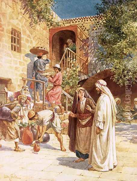 The marriage in Cana Oil Painting - William Brassey Hole