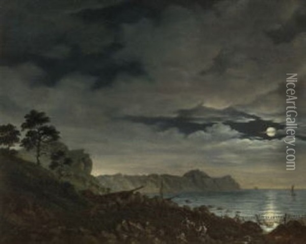 Blick Auf Kap Arkona Auf Rugen Oil Painting - Johann Friedrich Boeck