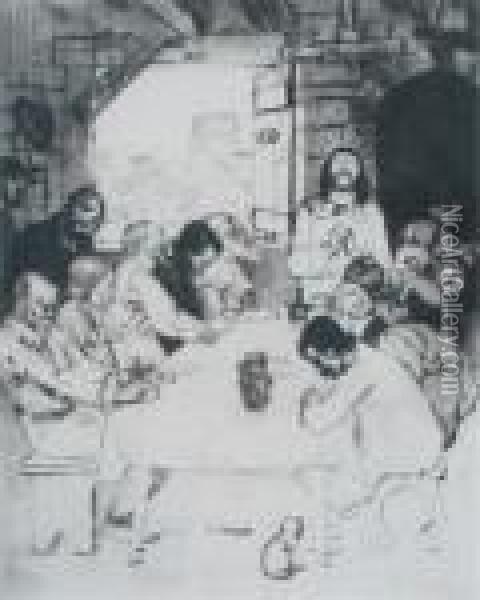The Last Supper Oil Painting - William Strang