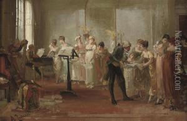 The Recital Oil Painting - Albert Ludovici