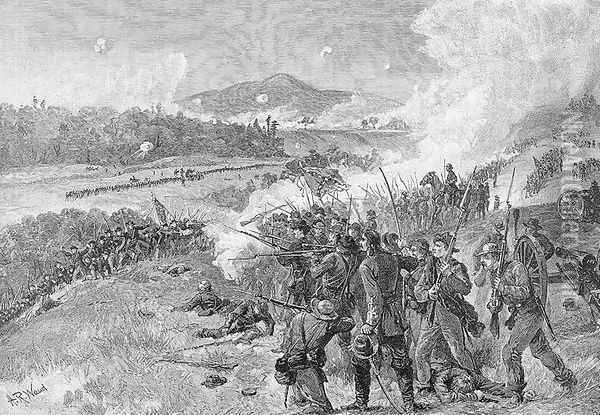 The Battle of Resaca, Georgia, May 14th 1864, illustration from Battles and Leaders of the Civil War, edited by Robert Underwood Johnson and Clarence Clough Buel Oil Painting - Alfred R. Waud