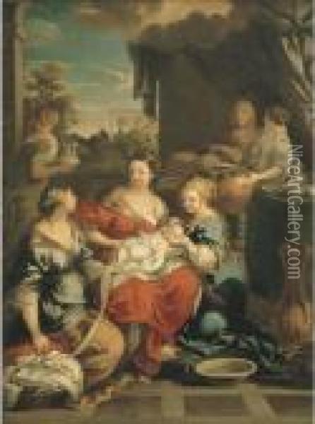 The Birth Of The Virgin Oil Painting - Pietro Da Cortona (Barrettini)