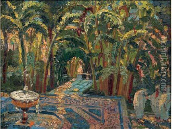 Jardin Marocain Oil Painting - G. Busset