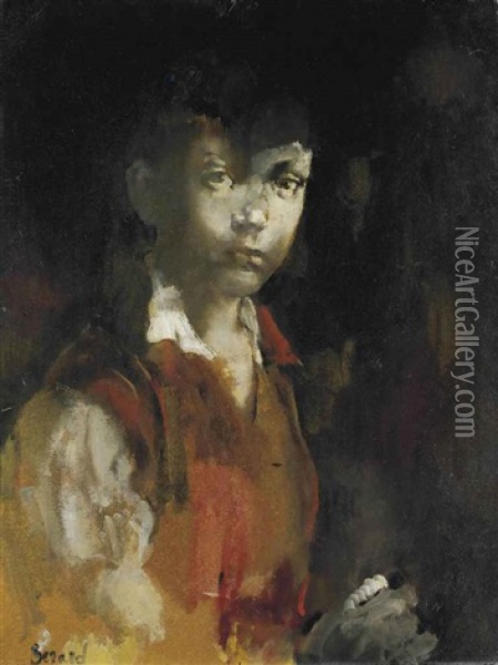Portrait De J. Veysset Oil Painting - Christian Berard