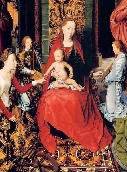 St John Altarpiece (detail) Oil Painting - Hans Memling