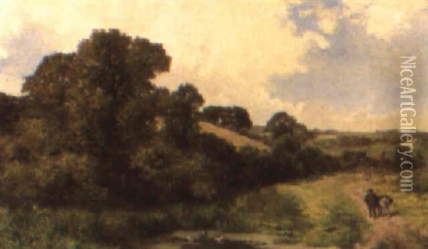 Roke Farm, Near Witley, Surrey Oil Painting - James Peel