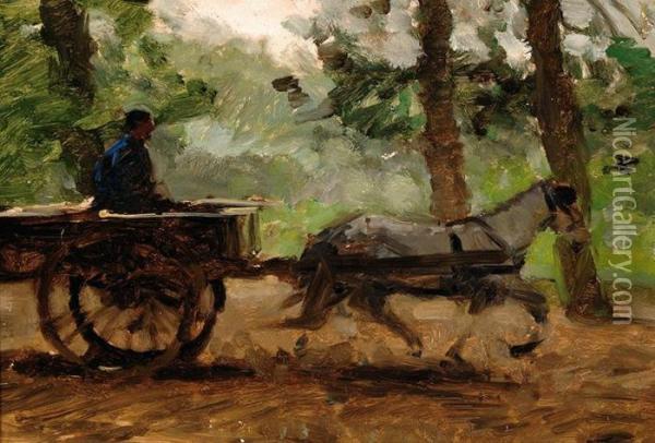 Horse And Cart Oil Painting - Willem Bastiaan Tholen