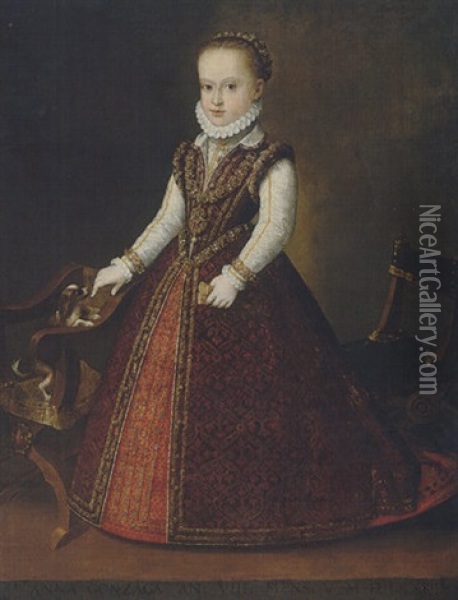 Portrait Of Anna Caterina Gonzaga Oil Painting - Orazio Vecellio