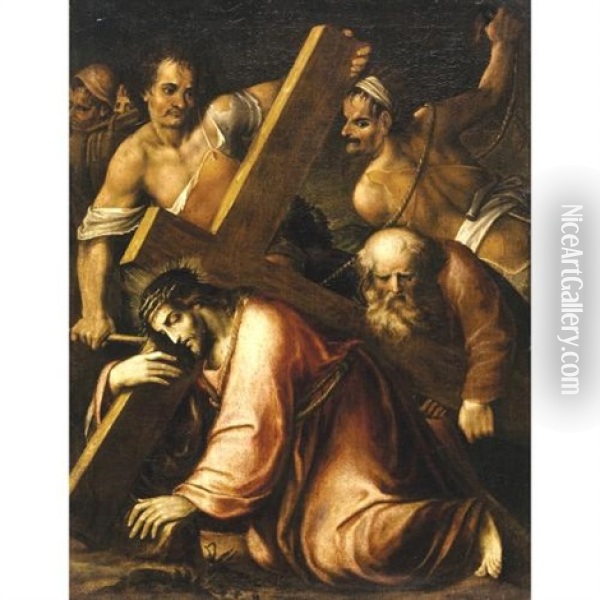 Christ On The Road To Calvary Oil Painting - Giovanni Battista Crespi (il Cerano)