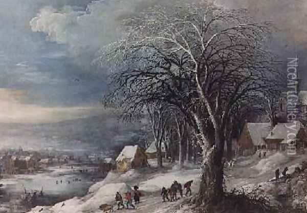 Winter Landscape Oil Painting - Josse de Momper