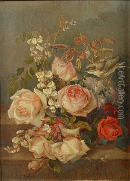 Bloemenstilleven Oil Painting - Alexandre Debrus